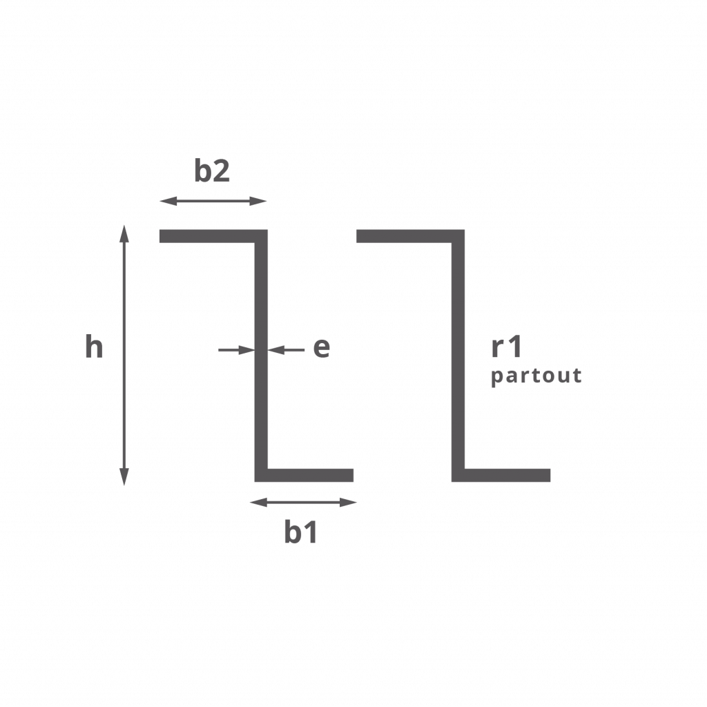 Profils en Z angles vifs et arrondis Flandria Aluminium Extrusions